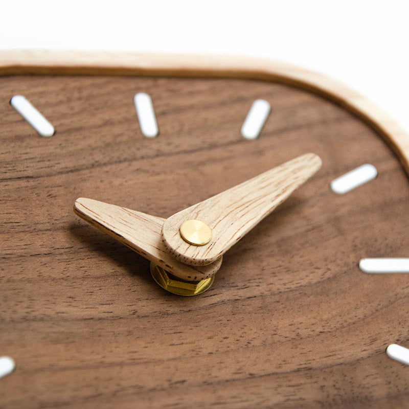 Walnut Square Clock — desk decor, view 2