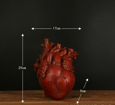 Anatomical Heart Wall Vase — glazed ceramic vases decor, view 3