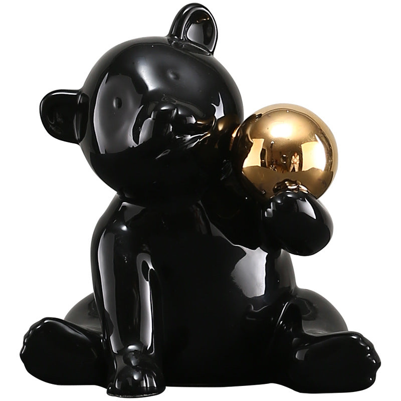 Bear with a Gold Ball — decorative sculpture, view 7