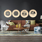 Nordic Wooden Wall Art — solid wood wall decor, view 1