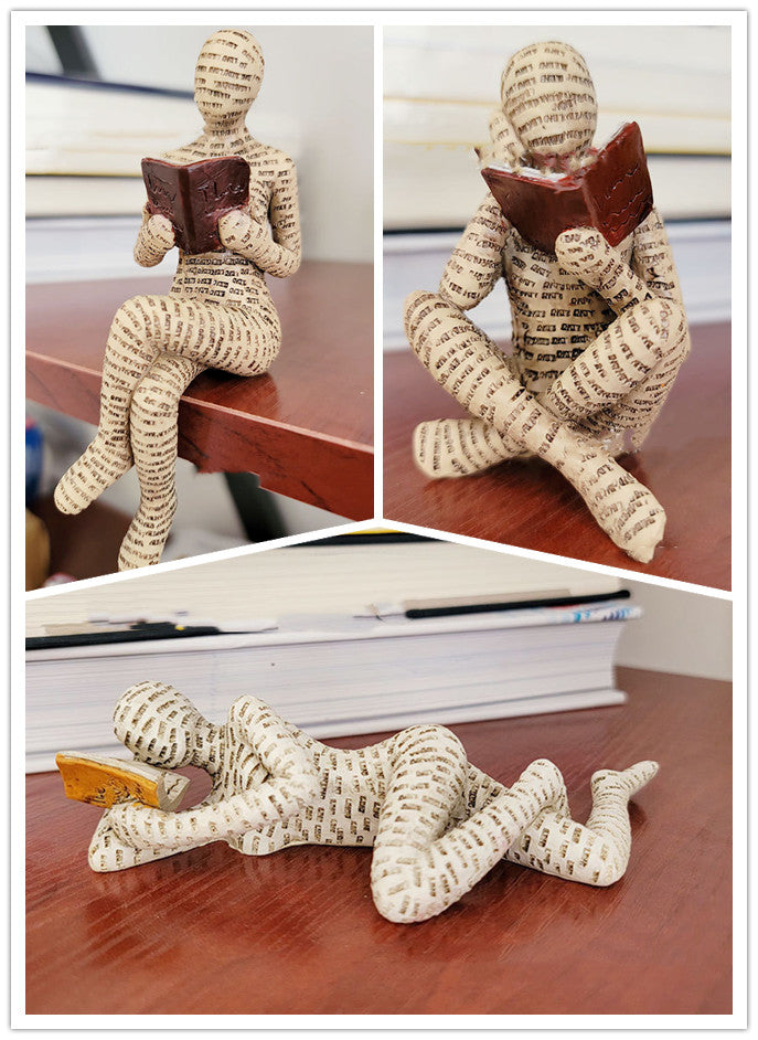 Reading Woman Sculpture — cast resin sculpture decor, view 13