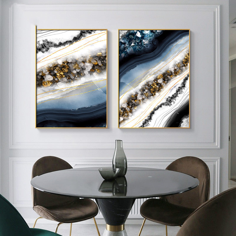 Marble Abstract Canvas Pair — printed canvas wall decor, view 1