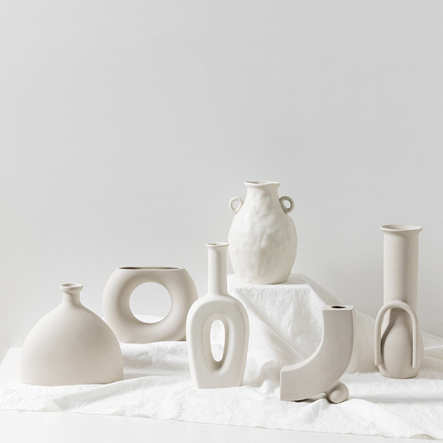 Nordic Ceramic Vase — glazed ceramic vases decor, view 13