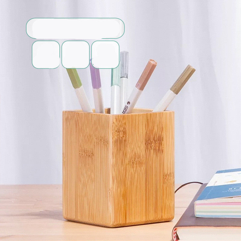 Bamboo Pen Holder — solid wood desk decor, view 7