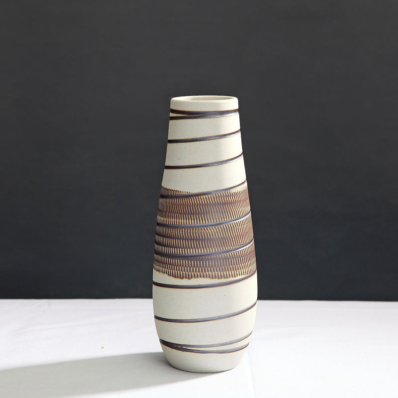 Vintage Ceramic Vase — glazed ceramic vases decor, view 3
