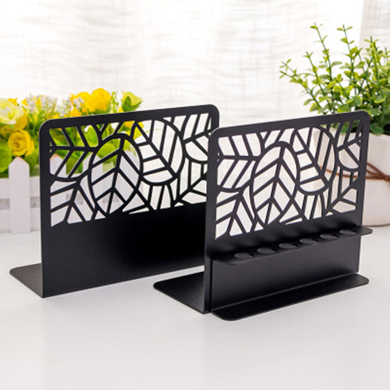 Minimal Metal Bookends — powder-coated metal desk decor, view 5