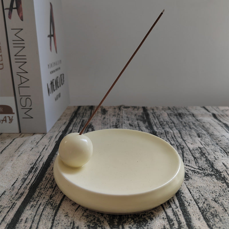 Minimal Ceramic Incense Plate — incense decor, view 6