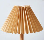 Pleated Shade Wood Lamp, lighting decor, view 5