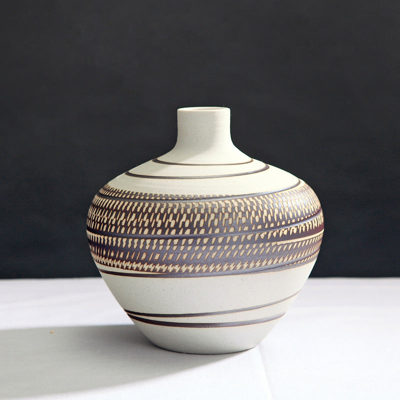 Vintage Ceramic Vase — glazed ceramic vases decor, view 4