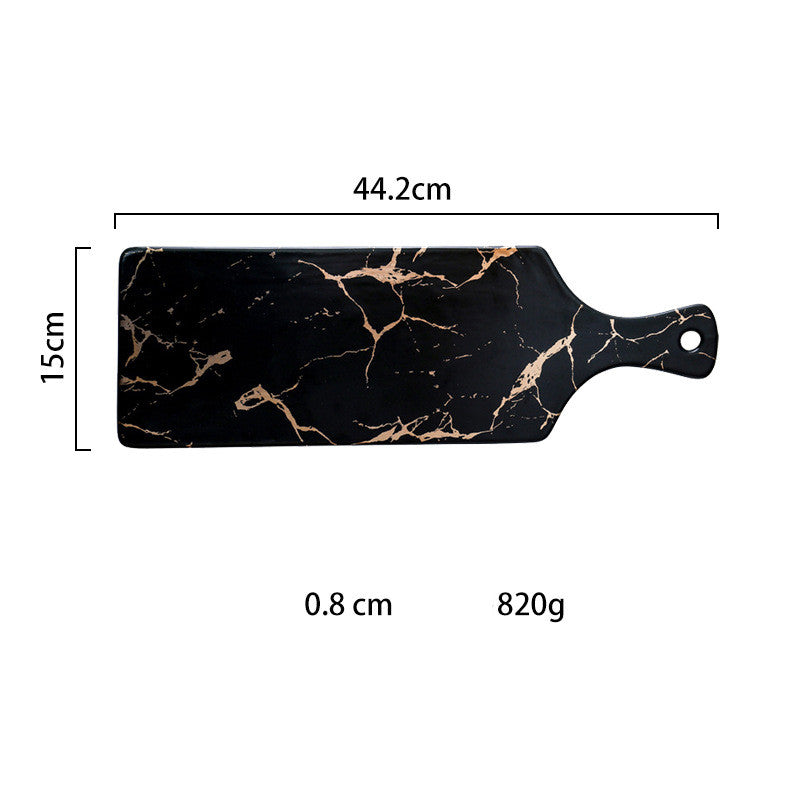 Gold-Edged Marble Tray — marble trays decor, view 1