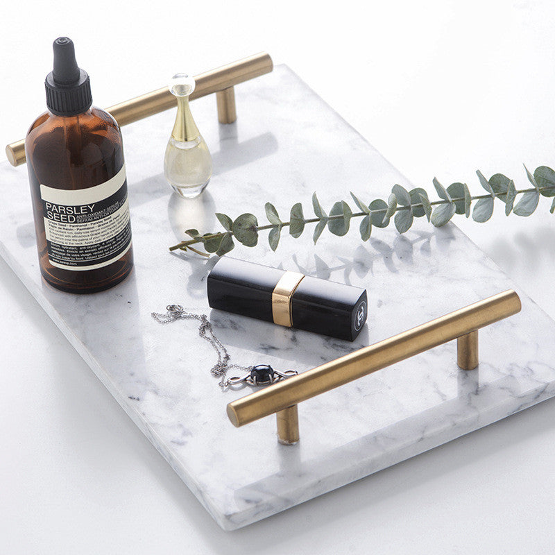 Scandi Marble Slab Tray — marble trays decor, view 2