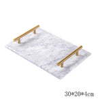 Scandi Marble Slab Tray — marble trays decor, view 3