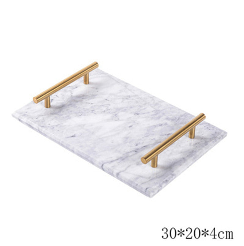 Scandi Marble Slab Tray — marble trays decor, view 3