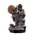 Matte Black Backflow Burner — glazed ceramic incense decor, view 2