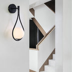 Brass Arc Bedside Wall Lamp — powder-coated metal lighting decor, view 5