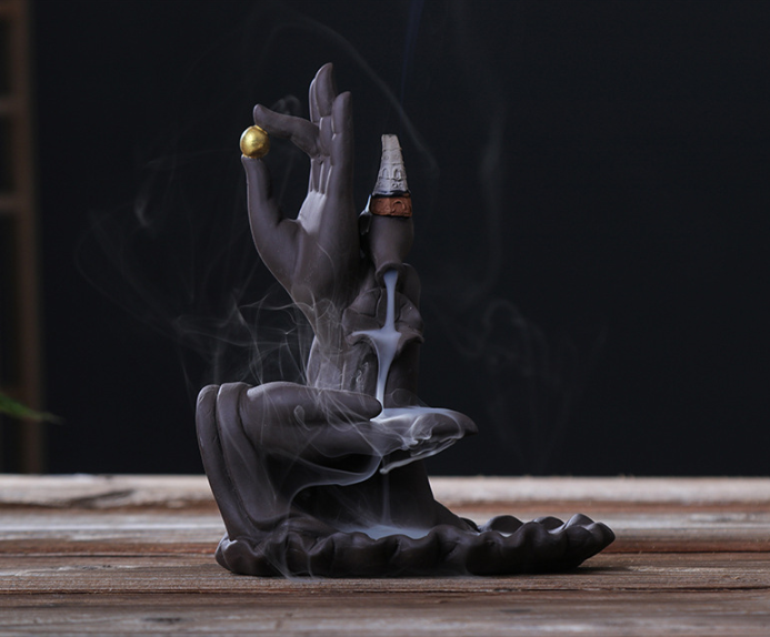 Lotus Dual-Use Incense Burner — glazed ceramic incense decor, view 6