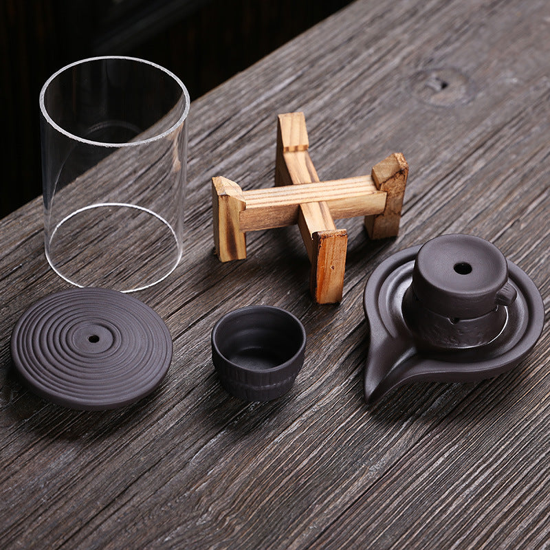 Handmade Waterfall Incense Burner — glazed ceramic incense decor, view 4