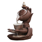 Buddha Hand Waterfall Censer — glazed ceramic incense decor, view 3