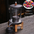 Handmade Waterfall Incense Burner — glazed ceramic incense decor, view 1