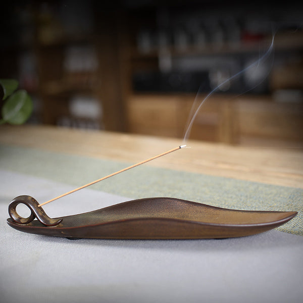 Leaf Stick Holder — incense holder, view 1