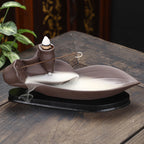 Zen Sandalwood Burner — glazed ceramic incense decor, view 3