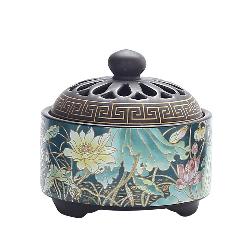 Ceramic Backflow Incense Burner — glazed ceramic incense decor, view 15