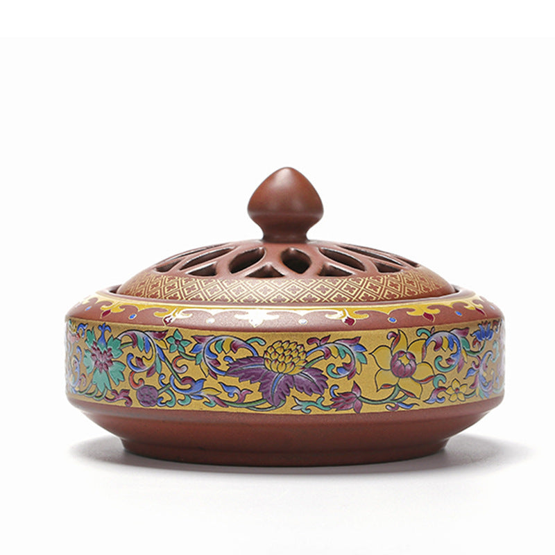 Ceramic Backflow Incense Burner — glazed ceramic incense decor, view 7