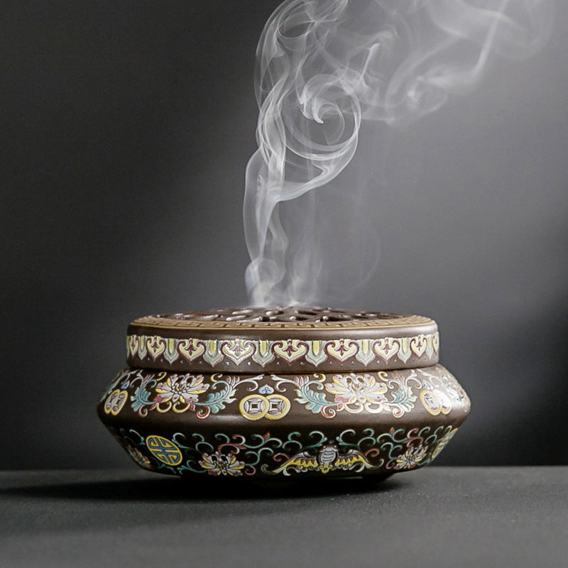 Ceramic Backflow Incense Burner — glazed ceramic incense decor, view 1
