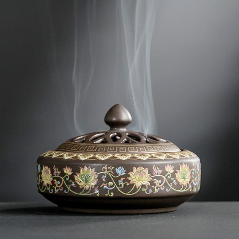 Ceramic Backflow Incense Burner — glazed ceramic incense decor, view 13