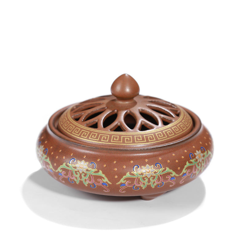 Ceramic Backflow Incense Burner — glazed ceramic incense decor, view 2
