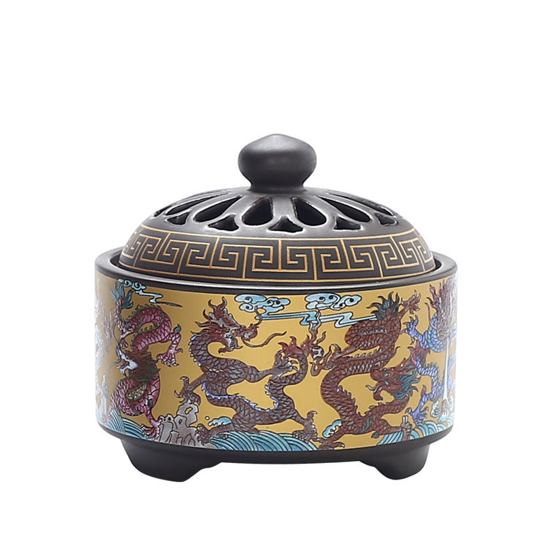 Ceramic Backflow Incense Burner — glazed ceramic incense decor, view 14