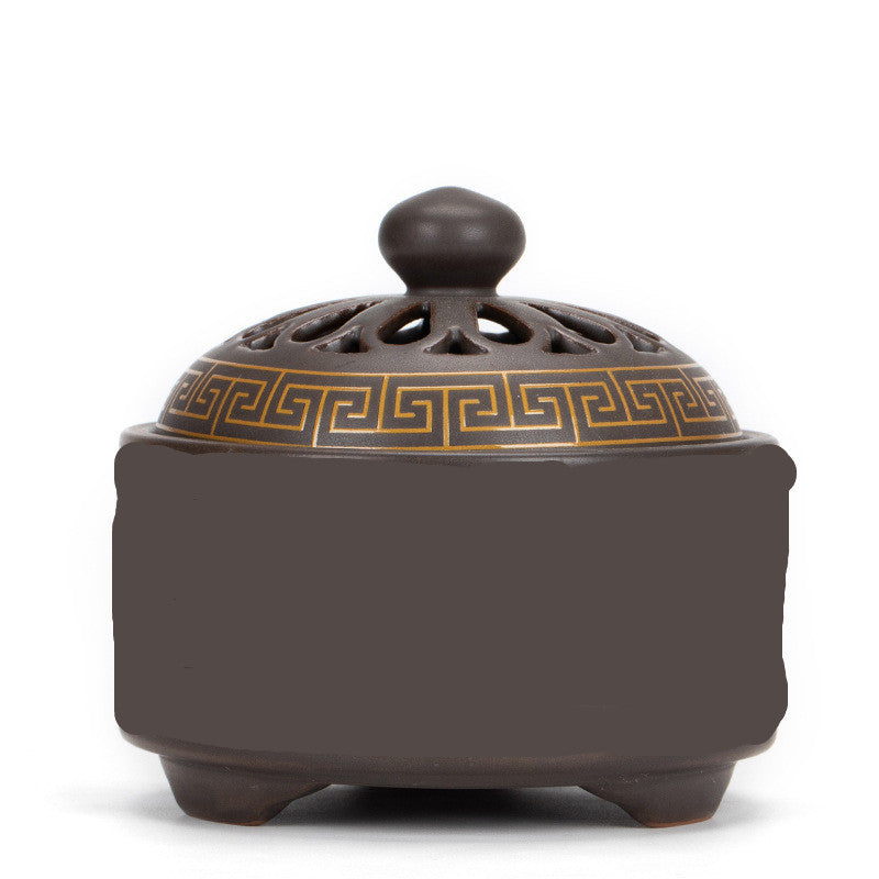 Ceramic Backflow Incense Burner — glazed ceramic incense decor, view 6