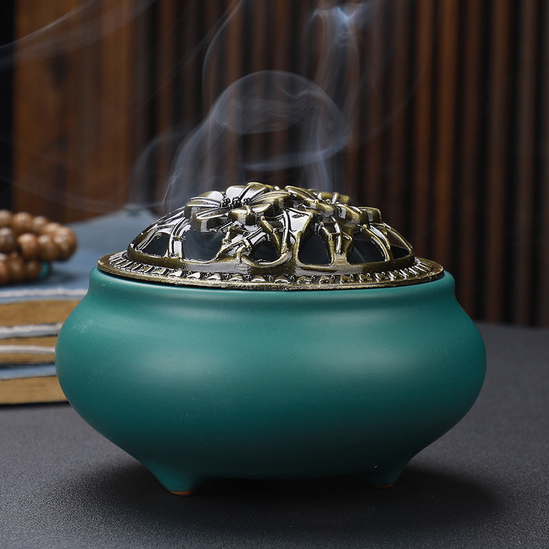 Celadon Incense Bowl, incense holder, view 1