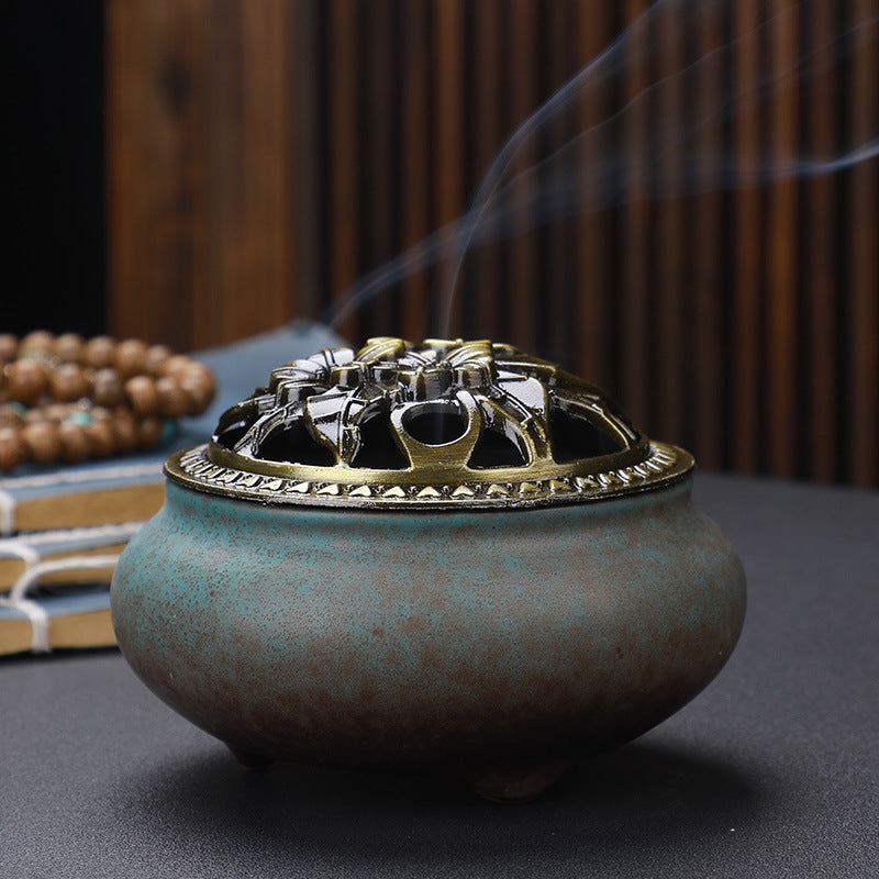 Celadon Incense Bowl, incense holder, view 8