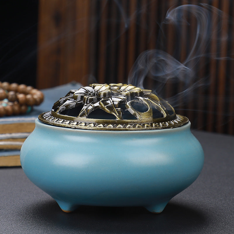 Celadon Incense Bowl, incense holder, view 3