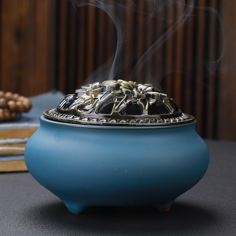 Celadon Incense Bowl, incense holder, view 4