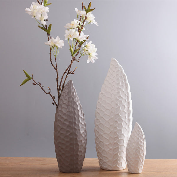 Textured Coral Vase — ceramic vase, view 1