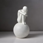Embracing Couple Sculpture — cast resin sculpture decor, view 11