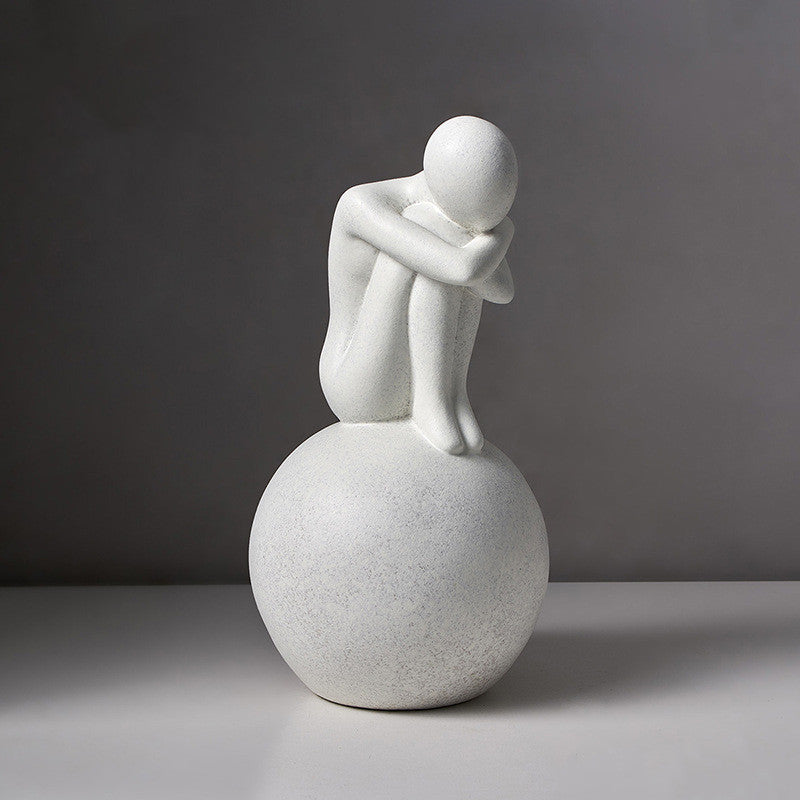 Embracing Couple Sculpture — cast resin sculpture decor, view 11