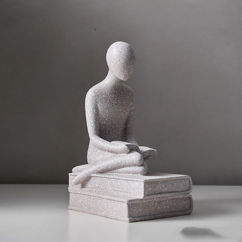 Embracing Couple Sculpture — cast resin sculpture decor, view 2