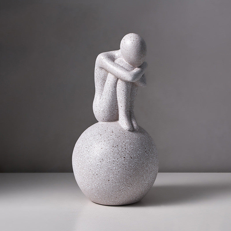 Embracing Couple Sculpture — cast resin sculpture decor, view 8