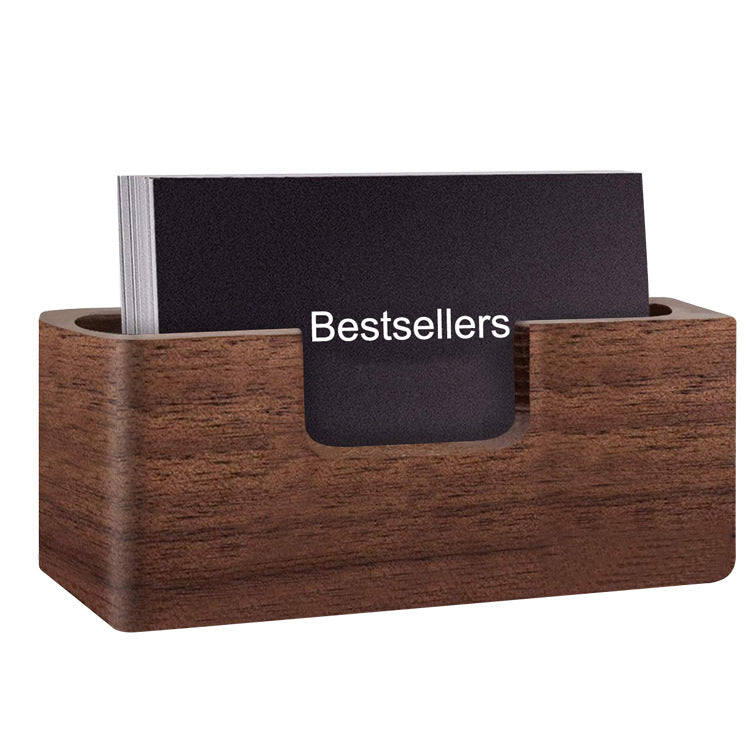 Wooden Card Holder — desk decor, view 1
