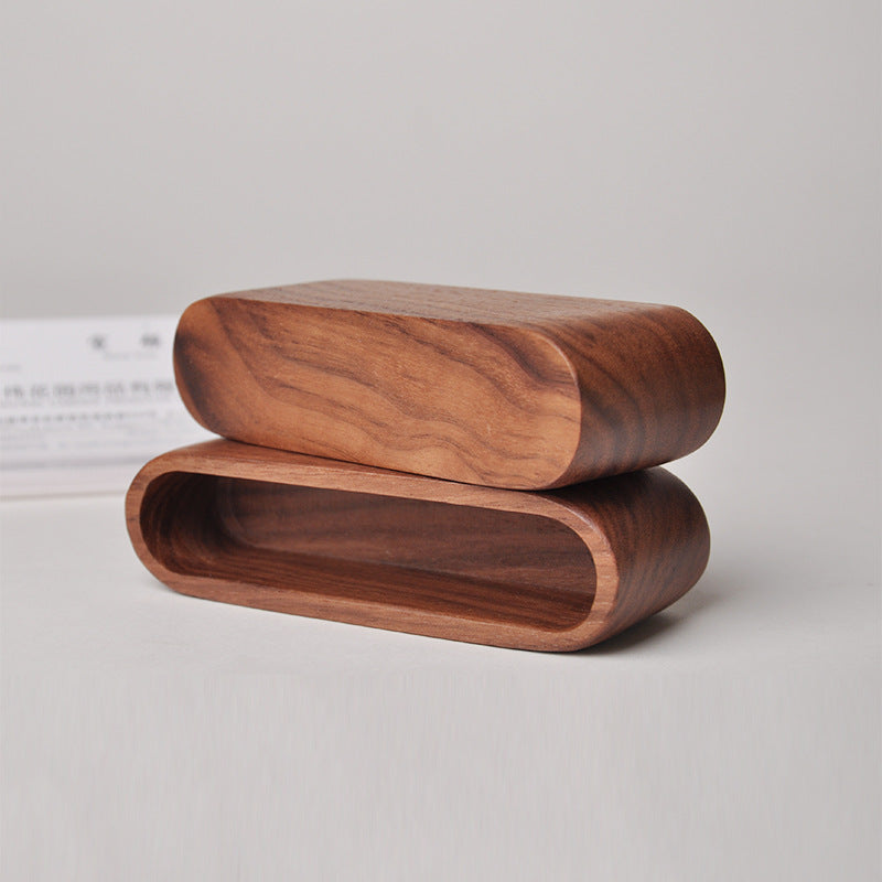 Walnut Note Box — desk decor, view 1