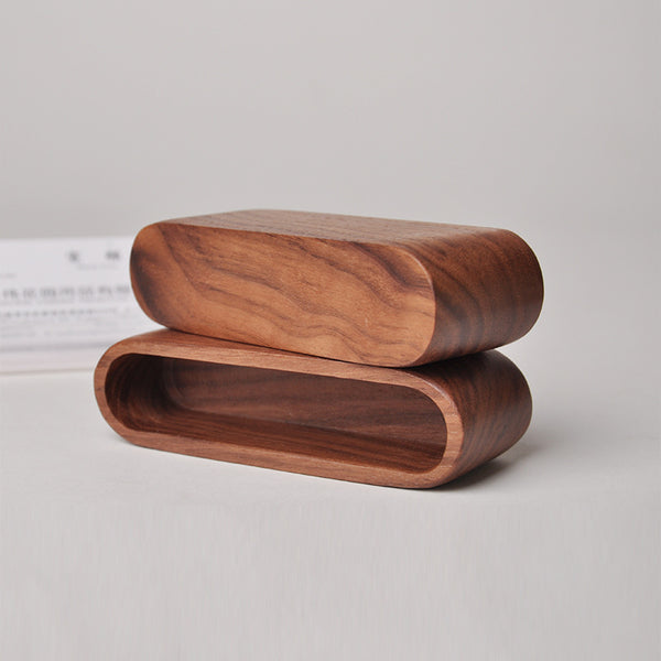 Walnut Note Box — desk decor, view 1