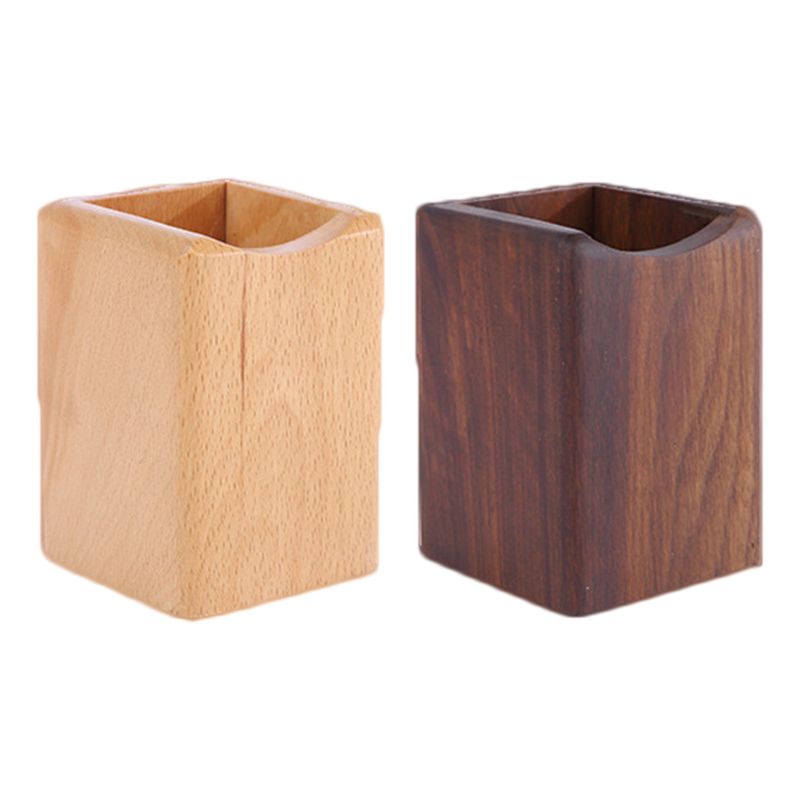 Walnut & Oak Pen Cubes — solid wood desk decor, view 6
