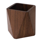 Wooden Pen & Stationery Holder — solid wood desk decor, view 1