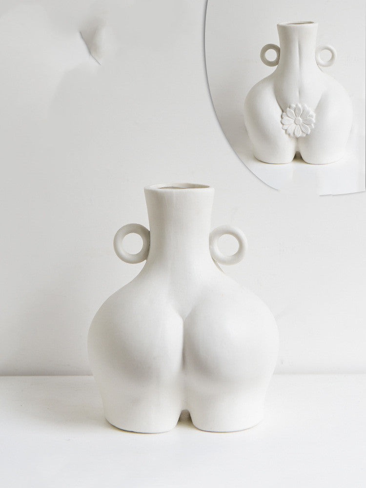 Nordic Body Ceramic Vase — glazed ceramic vases decor, view 2
