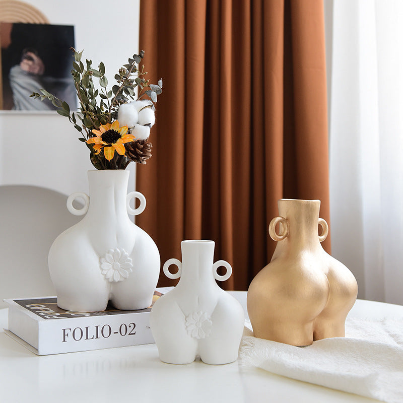 Nordic Body Ceramic Vase — glazed ceramic vases decor, view 1