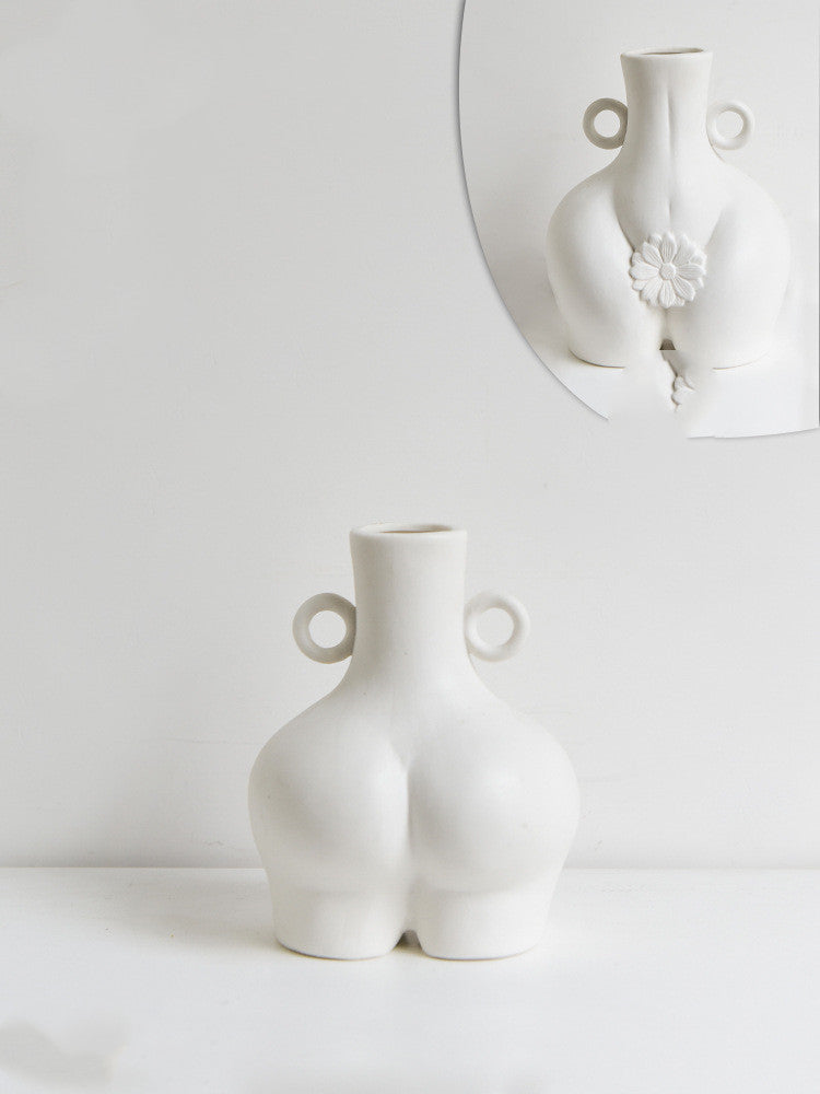 Nordic Body Ceramic Vase — glazed ceramic vases decor, view 5