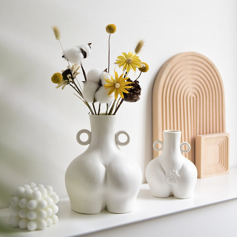 Nordic Body Ceramic Vase — glazed ceramic vases decor, view 7